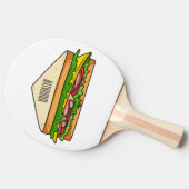 Sandwich Cartoon Illustration Tischtennis Schläger (Seitenansicht)