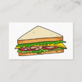 Sandwich Cartoon Illustration Visitenkarte (Rückseite)