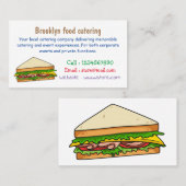 Sandwich Cartoon Illustration Visitenkarte (Vorne/Hinten)