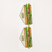 Sandwich Cartoon Illustration Yogamatte (Vorderseite)