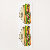 Sandwich Cartoon Illustration Yogamatte (Rückseite)