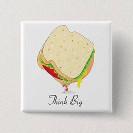 Sandwich Charless Antlas™_Baloney denken großes Button