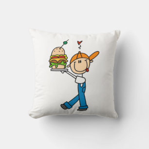 Sandwich Connoisseur Strichmännchen Kissen