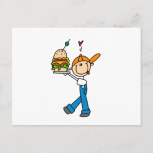 Sandwich Connoisseur Strichmännchen Postkarte