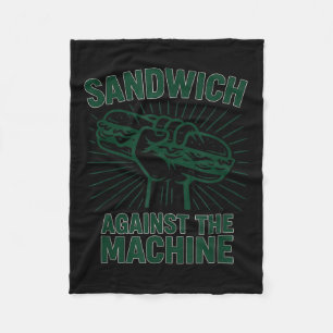 Sandwich Gegen Die Maschine Vintage Litische Aktiv Fleecedecke