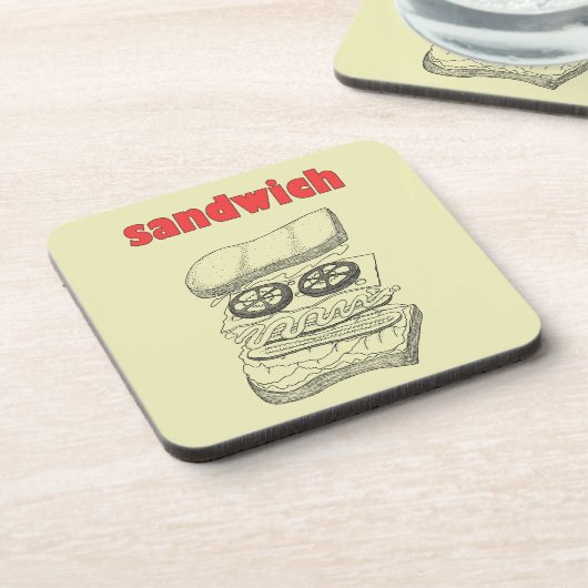 Sandwich Getränkeuntersetzer (Linke Seite)