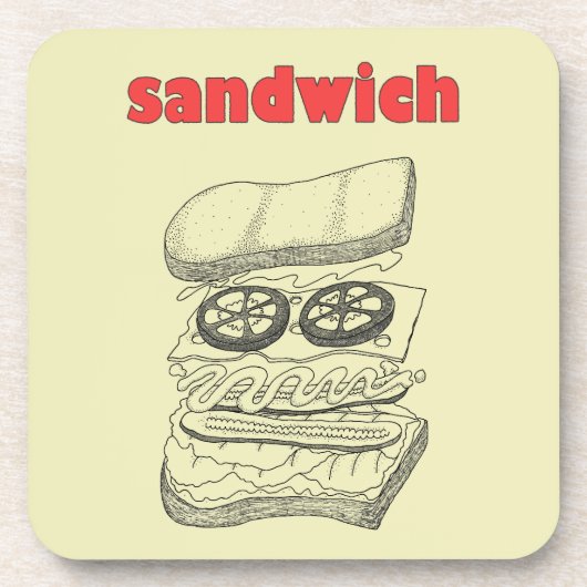 Sandwich Getränkeuntersetzer (Vorderseite)