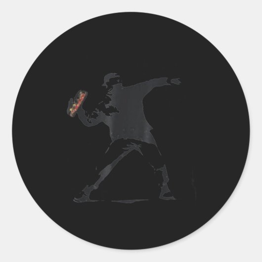 Sandwich Guy, Sandwich Thrower Guy Runder Aufkleber (Vorderseite)