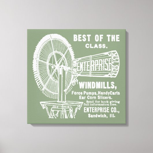 SANDWICH ILLINOIS 1889 ENTERPRISE WINDMILL CO. LEINWANDDRUCK (Vorderseite)