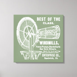 SANDWICH-ILLINOISunternehmens-WINDMÜHLE 1889 CO. Leinwanddruck