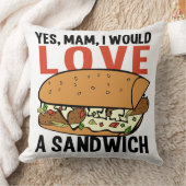 Sandwich-individueller Name Throwkissen Kissen (Decke)