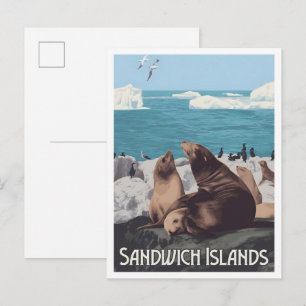 Sandwich Islands Vintage-Reise  Postkarte