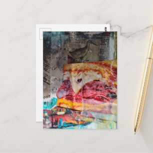 Sandwich-Junk-Journal Mixed Media Collage Postkarte