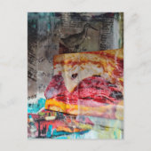 sandwich junk journal Mixed Media Collage Postkarte (Vorderseite)