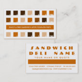 SANDWICH Kundenzufriedenheit (Mod-Quadrate) Treuekarte (Vorne/Hinten)