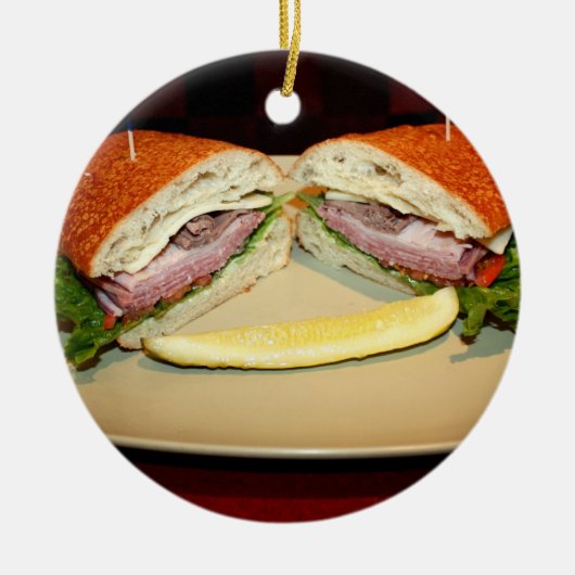 Sandwich-Lächeln Keramikornament (Vorne)