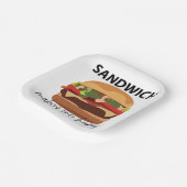 Sandwich macht mich glücklich Party Pappteller (Gewinkelt)