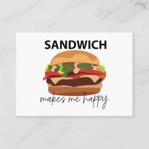Sandwich macht mich glücklich visitenkarte