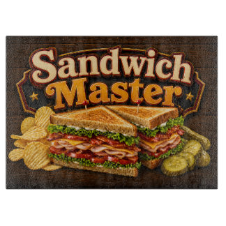 Sandwich Master Glas Schneidbrett, Lustiger Sandwi Schneidebrett