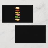 Sandwich mit Brötchenkäse und Feinschmecker aus Sc Visitenkarte (Vorne/Hinten)