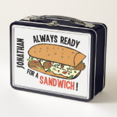 Sandwich mit individuellem Namen Lunchbox (Vorderseite)