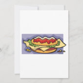 Sandwich mit Salat Käse und Soße Einladung (Vorderseite)