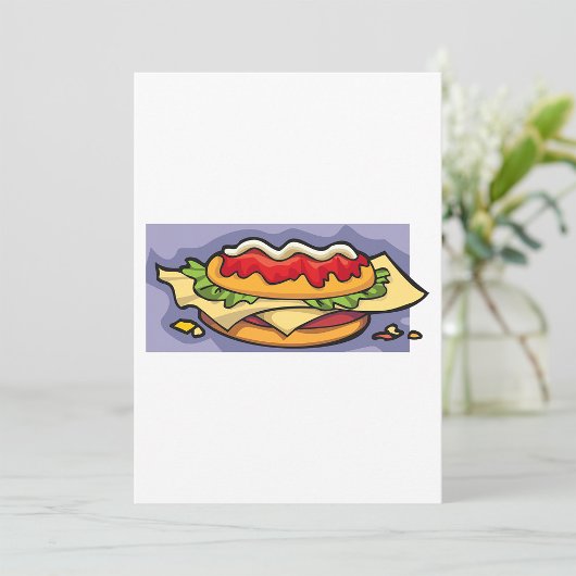 Sandwich mit Salat Käse und Soße Einladung
