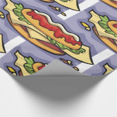 Sandwich mit Salat Käse und Soße Geschenkpapier (Ecke)