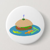 Sandwich mit Veggie Sides Fun Food Button (Vorderseite)