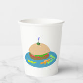 Sandwich mit Veggie Sides Fun Food Pappbecher (Vorderseite)