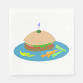 Sandwich mit Veggie Sides Fun Food Serviette (Vorderseite)