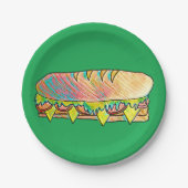 Sandwich-Picknick-Party Pappteller (Vorderseite)