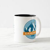 Sandwich Range New Hampshire Stars Moon Zweifarbige Tasse (VorderseiteRechts)