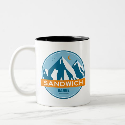 Sandwich Range New Hampshire Stars Moon Zweifarbige Tasse (Links)