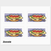 Sandwich Rechteckiger Aufkleber (Blatt)