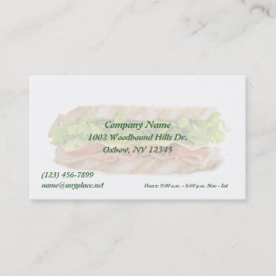 Sandwich Shop Business Card Visitenkarte