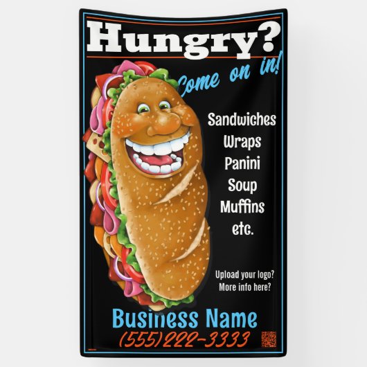 Sandwich Shop Sign Deli Banner Food Truck (Vertikal)