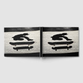 Sandwich-Skateboard Gästebuch (Voll)