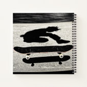 Sandwich-Skateboard Notizbuch (Rückseite)