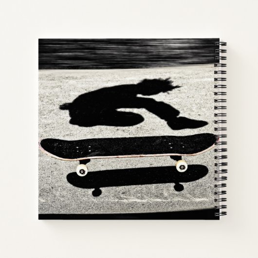 Sandwich-Skateboard Notizbuch (Rückseite)