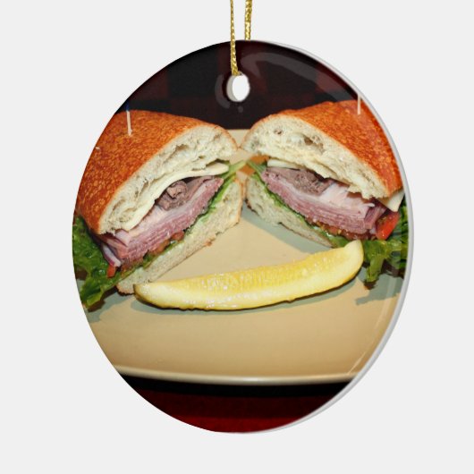 Sandwich Smile Keramikornament (Links)
