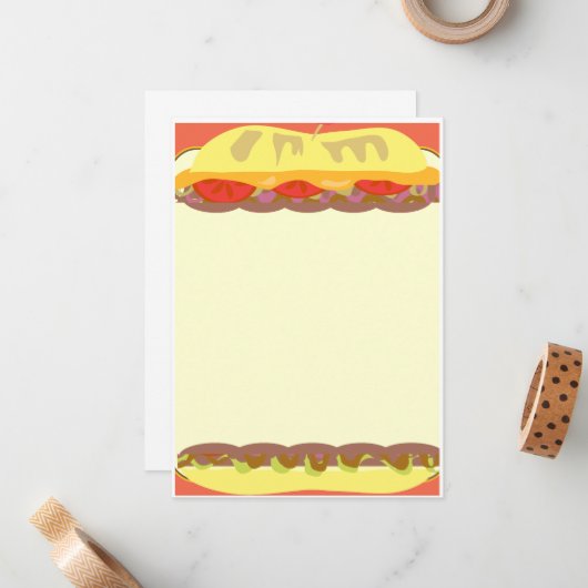 Sandwich Stationery Mitteilungskarte (Vorderseite/Rückseite Beispiel)