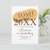 Sandwich Sub Brunch Abschluss Einladung (Stehend Vorderseite)