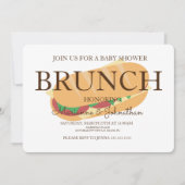 Sandwich Sub Brunch Babydusche Einladung (Vorderseite)