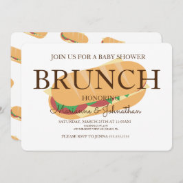 Sandwich Sub Brunch Babydusche Einladung