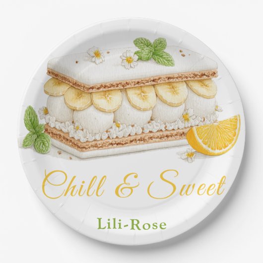 Sandwich-Tag Wasserfarbe Eiscreme Pappteller (Vorderseite)