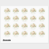 Sandwich-Tag Wasserfarbe Eiscreme Runder Aufkleber (Blatt)
