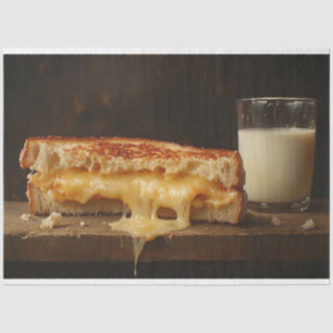Sandwich und Milchentkeimung vom Grillkäse Seidenpapier