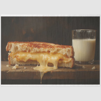 Sandwich und Milchentkeimung vom Grillkäse Seidenpapier