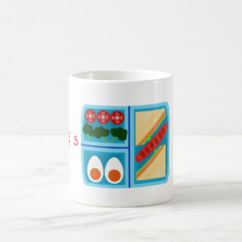 Sandwich, Wurst, Ei, Tomate, Brocolli in A Lunc Kaffeetasse